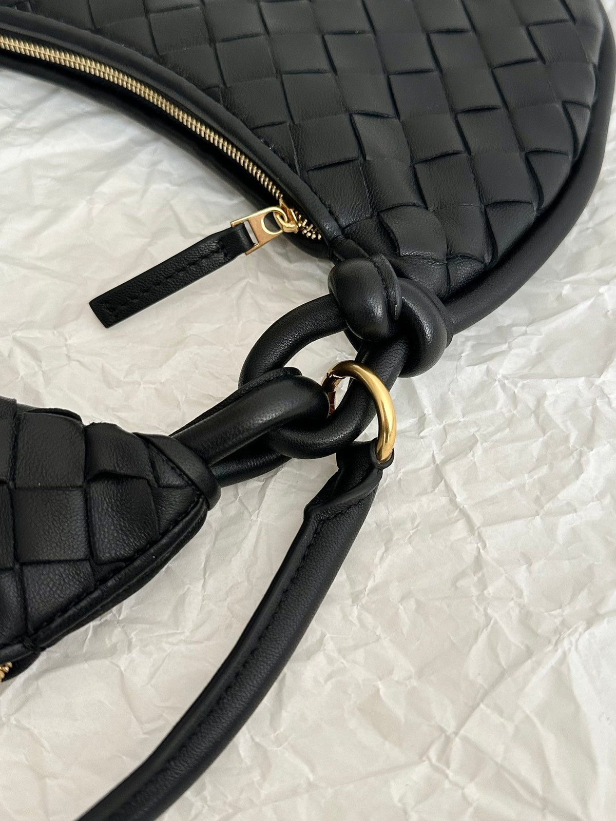 Bottega Veneta Bv Medium Gemelli 36cm Black Lambskin Leather Bag