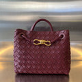 Bottega Veneta Small Andiamo 25cm Dark Red Lambskin Bag
