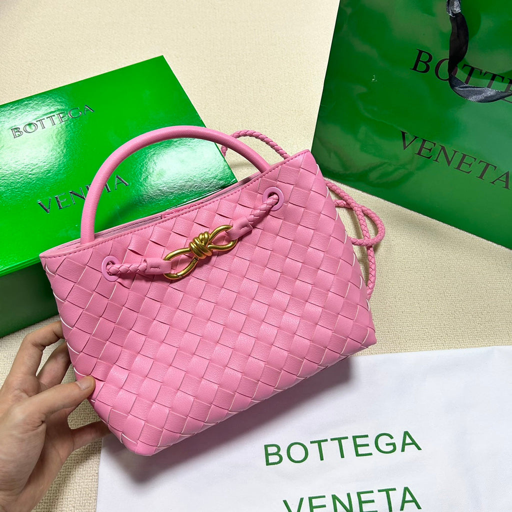 Bottega Veneta Small Andiamo 25cm Pink Lambskin Bag