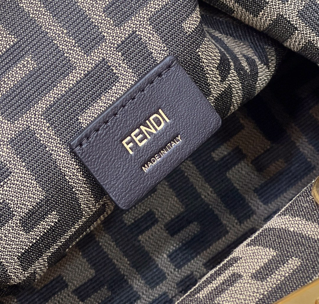Fendi First Small 32 in Light Blue Nappa Leather Bag Gold Hardware