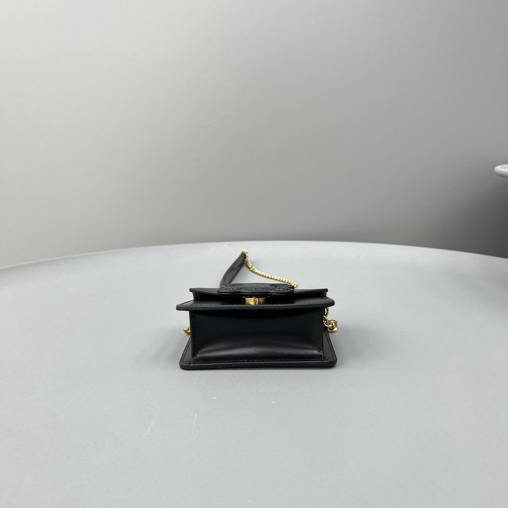 Celine Cuir Triphome 11 Black Calfskin Bag