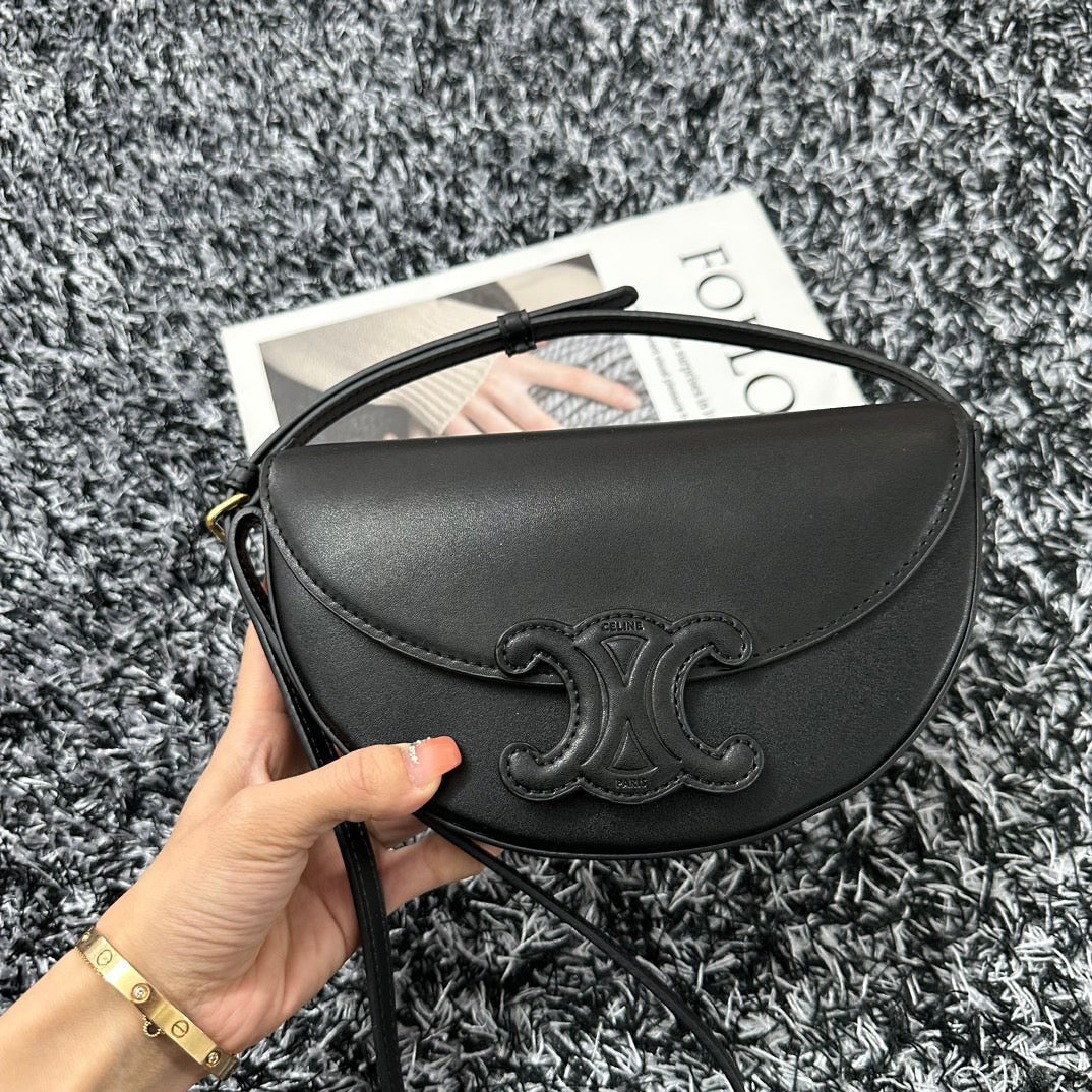 Celine Besace Triphome 23 Black Calfskin Bag