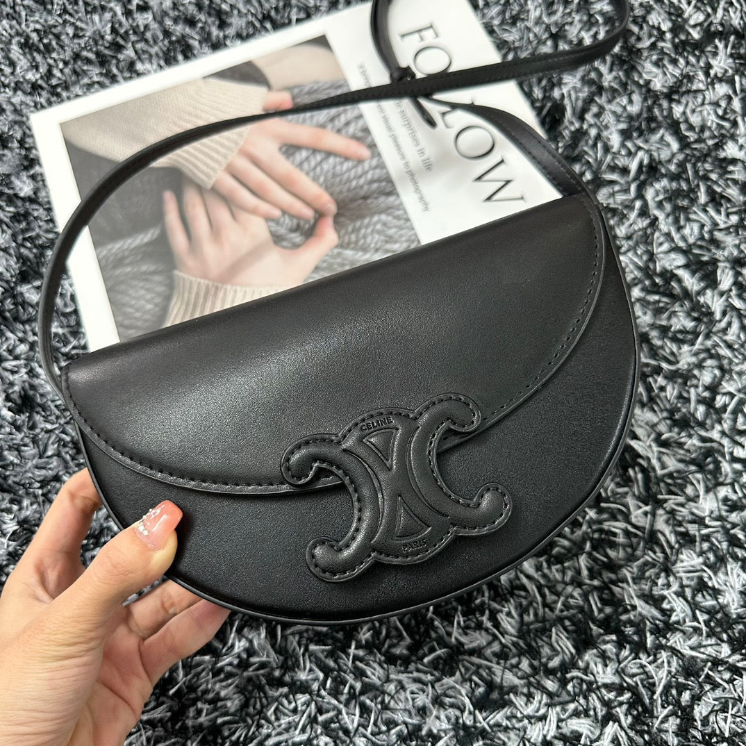 Celine Besace Triphome 23 Black Calfskin Bag