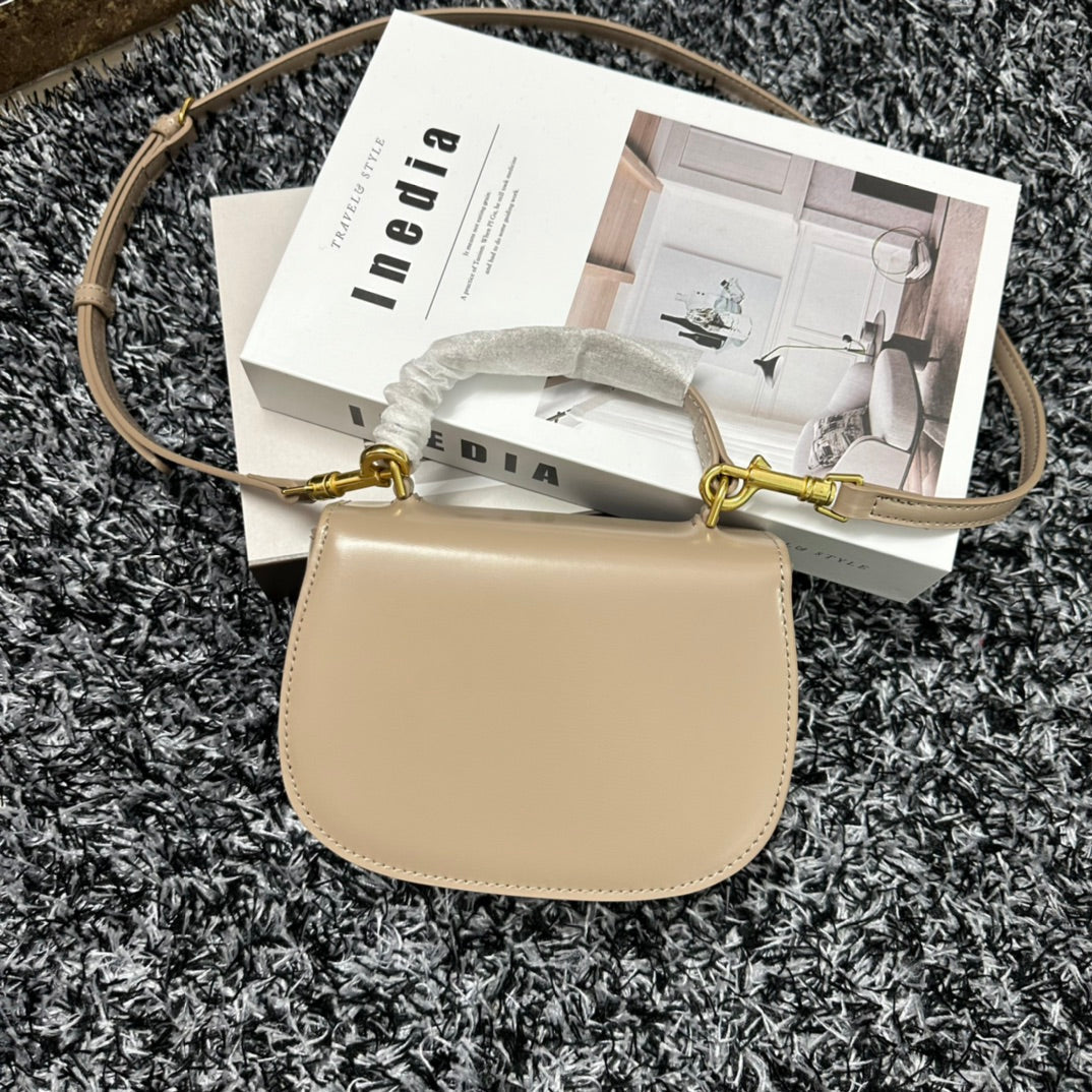 Celine Besace Triphome 17 Calfskin Beige Cream Bag