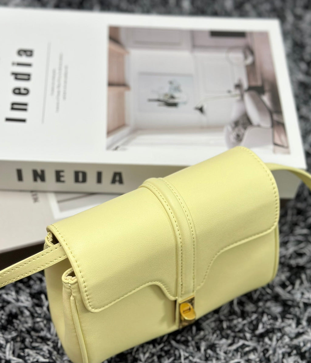 Celine Classic Mini 18 Yellow Pastel Calfskin Bag