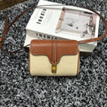 Celine Classic Mini 18 White Brown Calfskin Bag