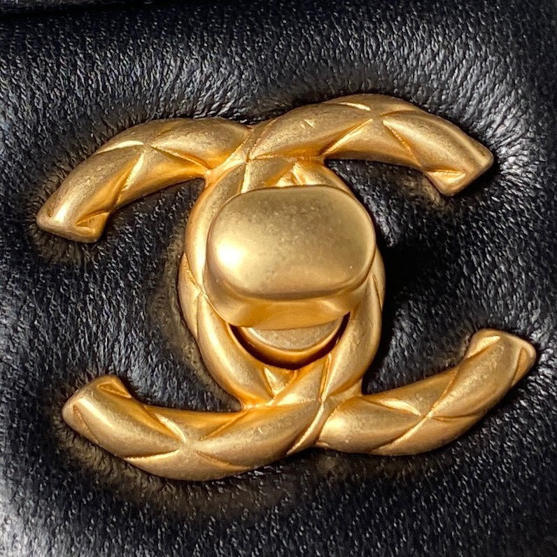 Chanel Small 15 Vanity Case in Black Calfskin Gold Hardware