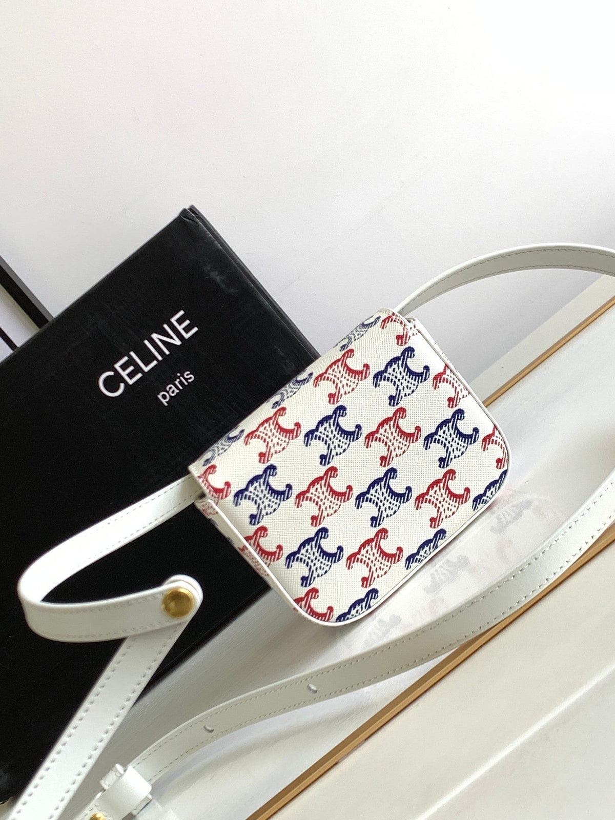 Celine Colorful Triphome 11 Cowhide Leather Bag