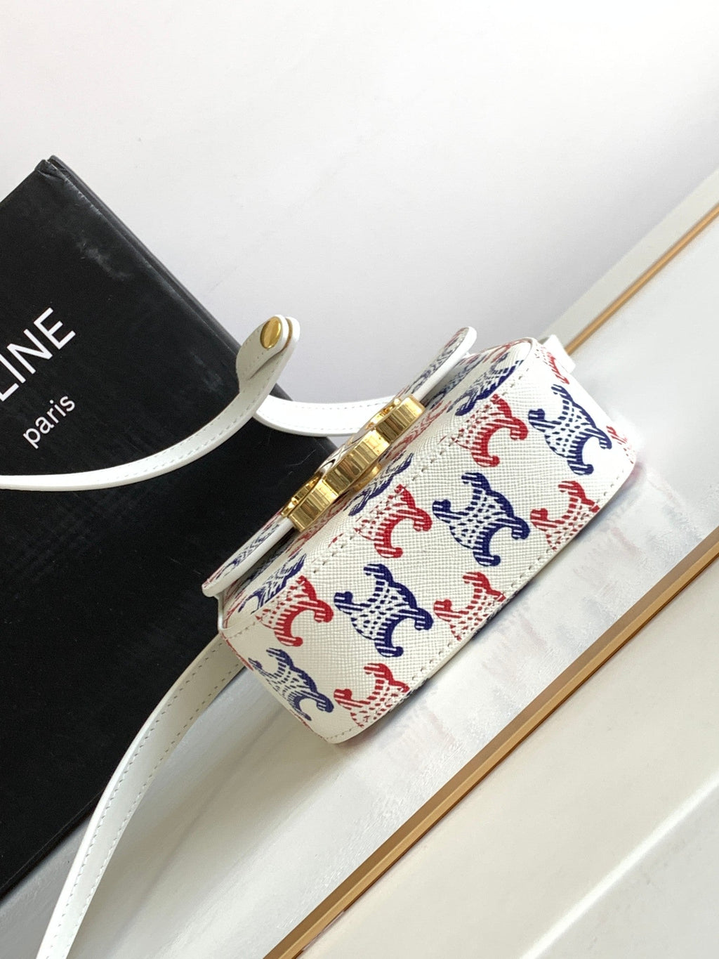 Celine Colorful Triphome 11 Cowhide Leather Bag