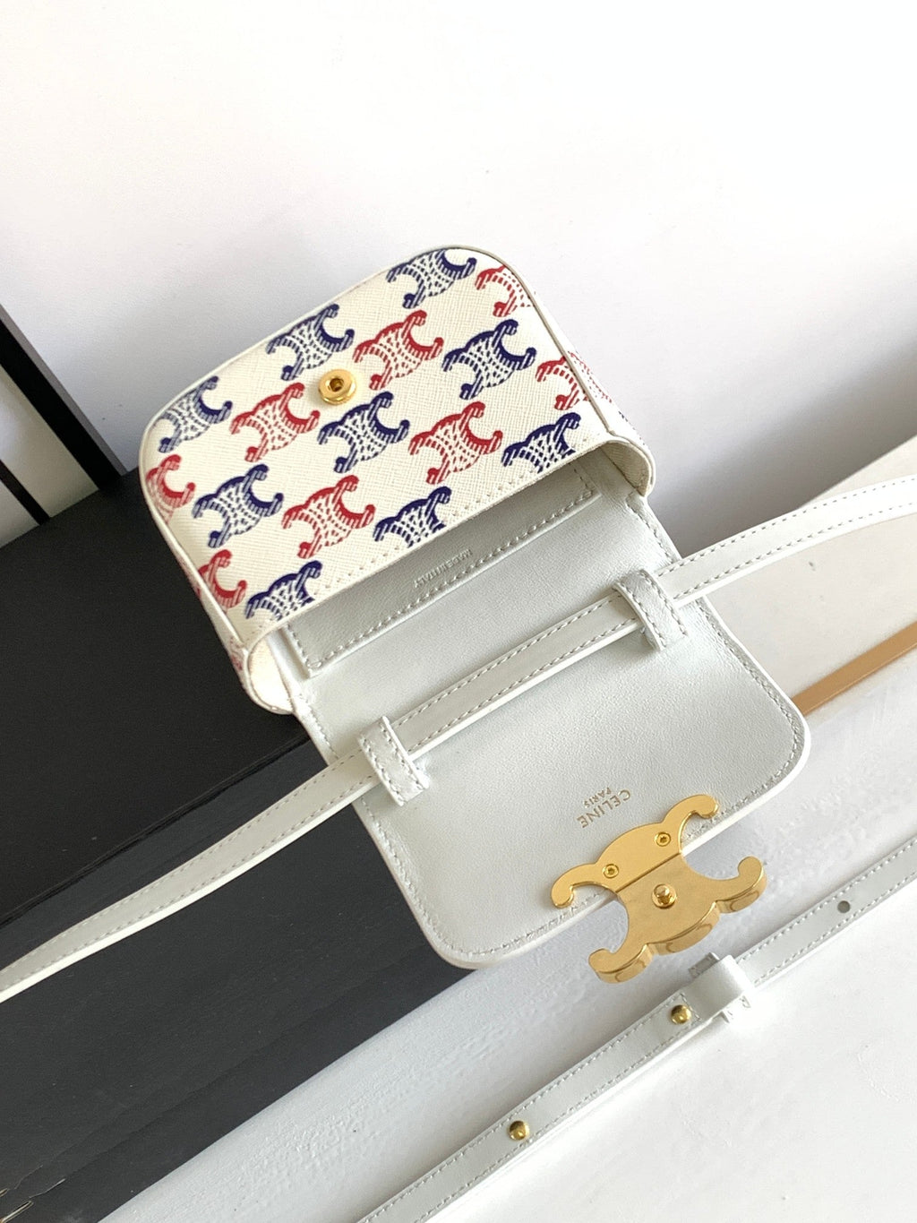 Celine Colorful Triphome 11 Cowhide Leather Bag