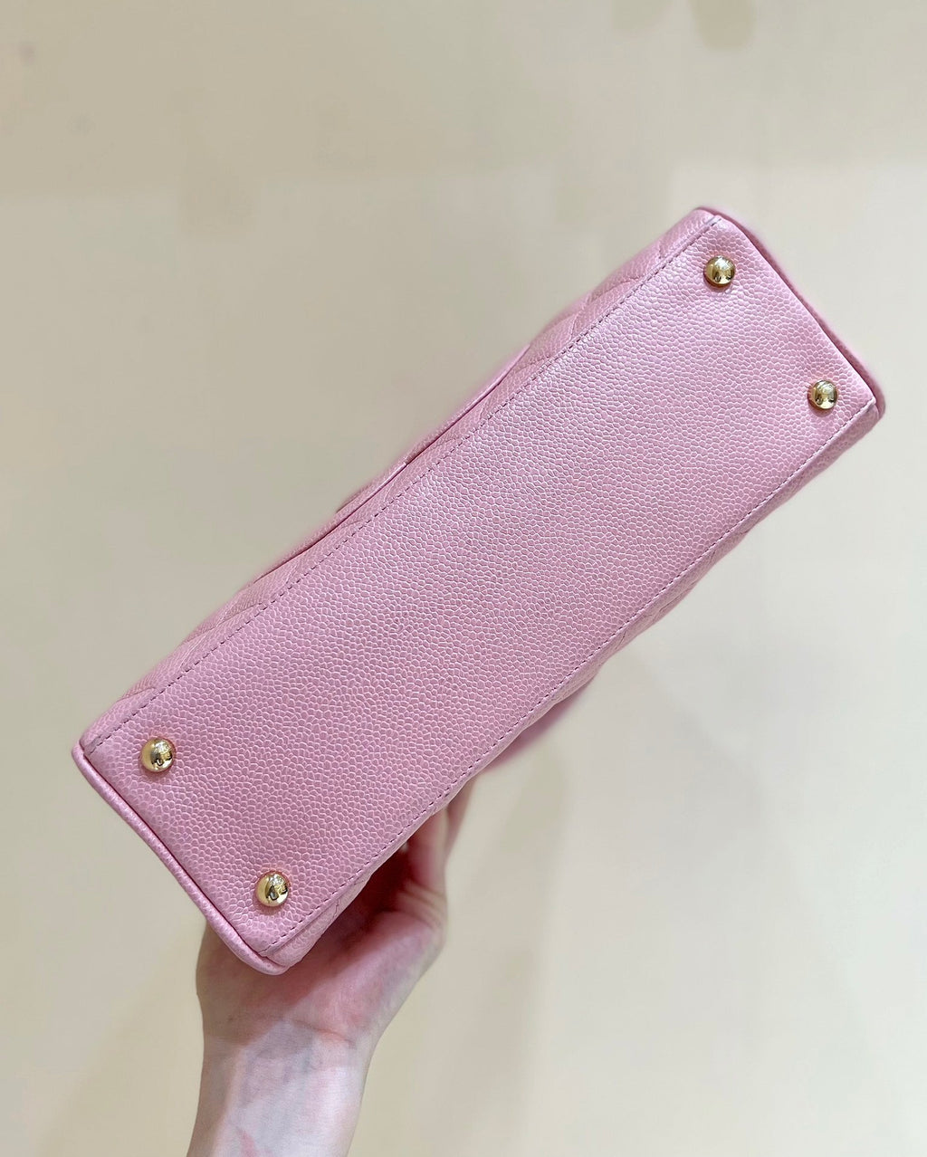 Chanel 25S Quilted Caviar Bowling Bag 27 in Pink Calfskin