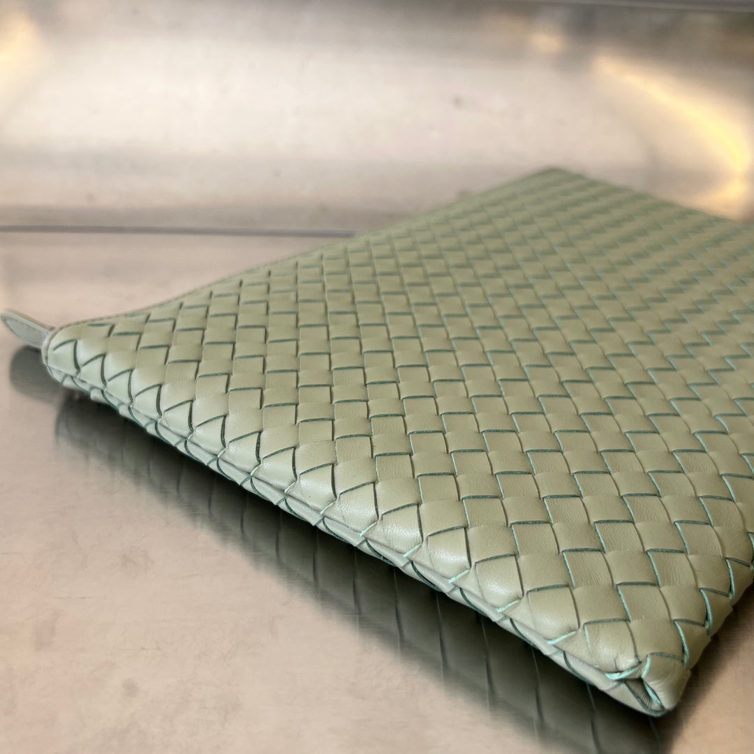 Bottega Veneta Intrecciato 30 in Light Grey Lambskin Bag