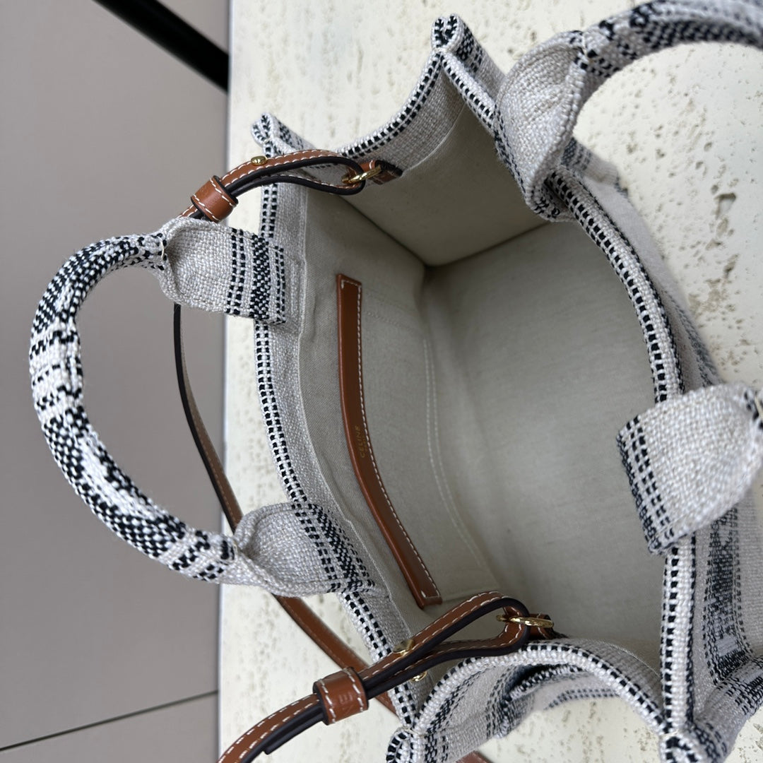 Celine Cabas Thais 26 Calfskin Grey Bag