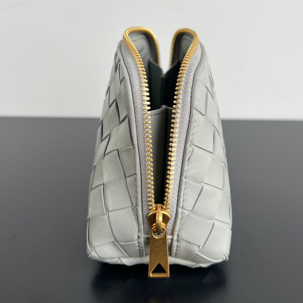 Bottega Veneta Intrecciato 16 Bag in White Lambskin