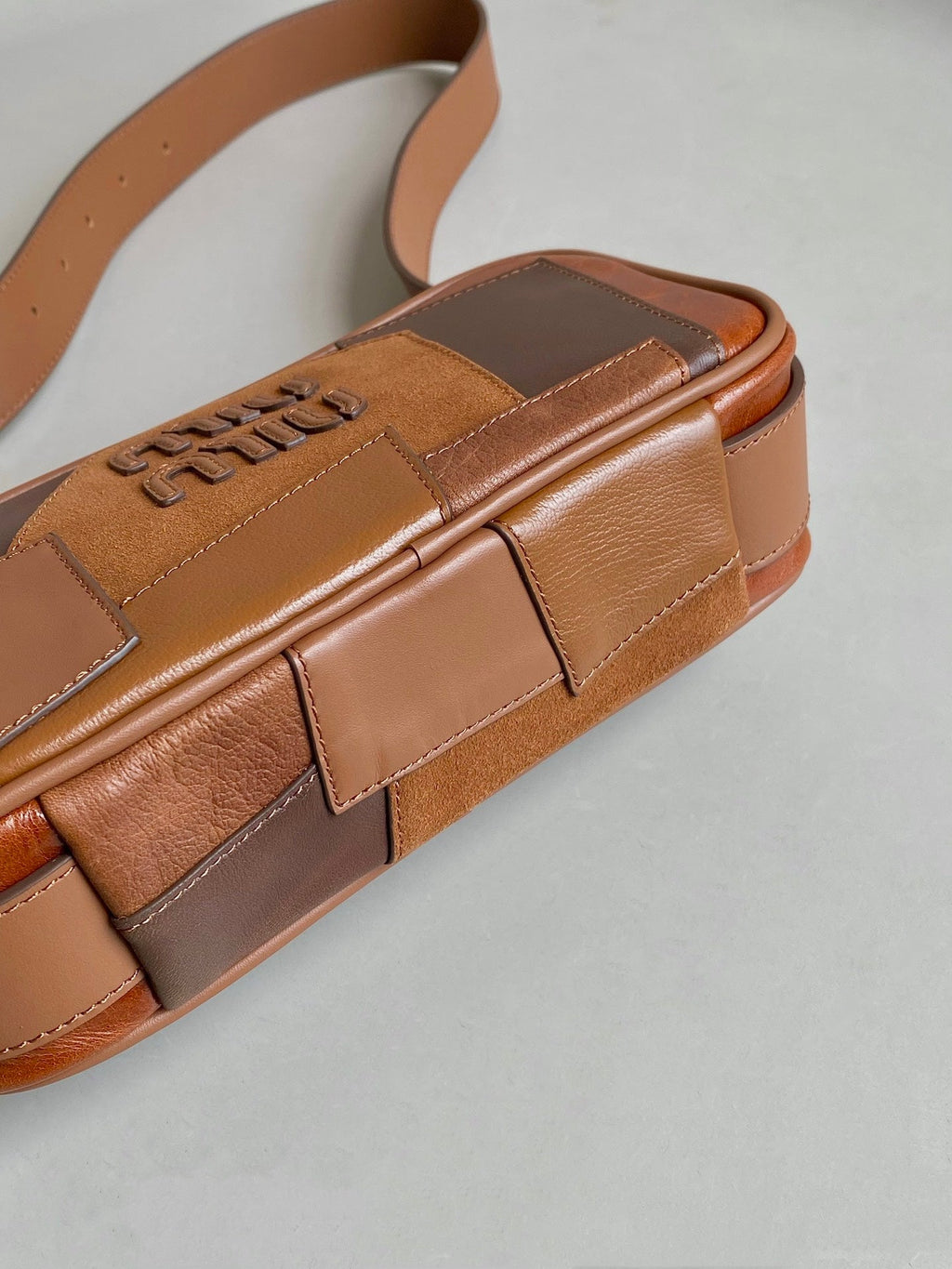 Hobo 24 Bag in Cognac Leather Patchwork