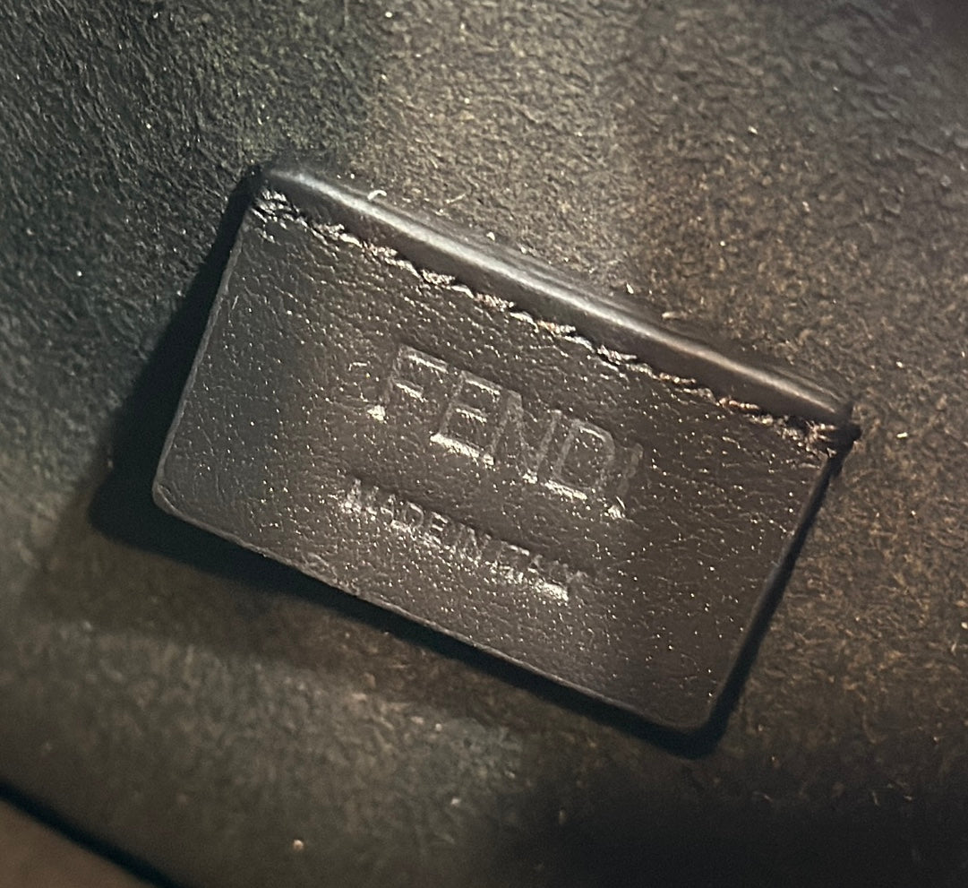 Fendi Medium 27 Bag in True Blue Monogram Denim Gold Hardware