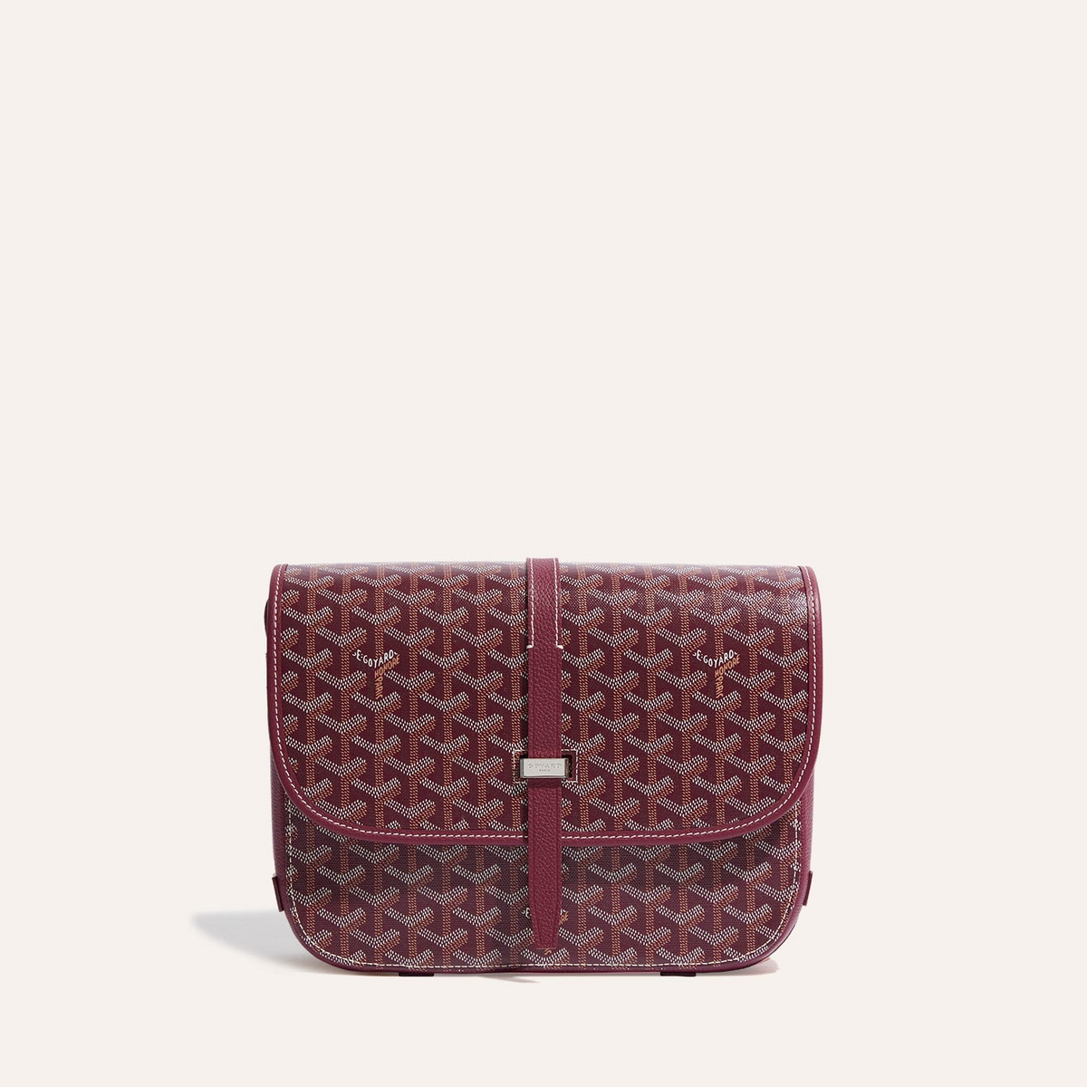 Goyard Belvedere MM Bag 28cm Burgundy Canvas