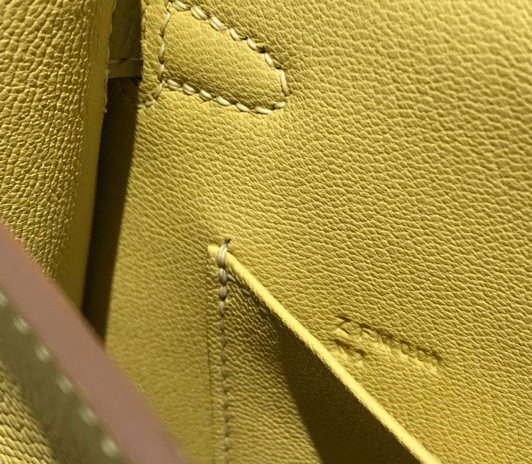 Hermes Kelly Mini 20 Yellow Epsom Gold Hardware Bag