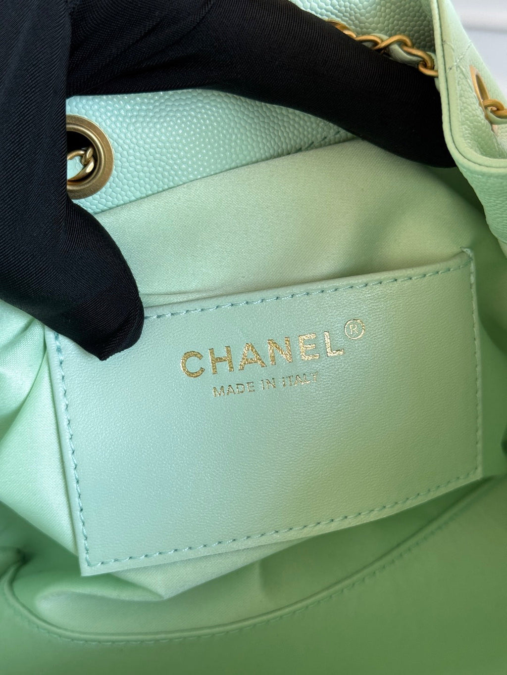 Chanel 25S Hobo Bag 30 in Seafoam Green Caviar with Gold Hardware
