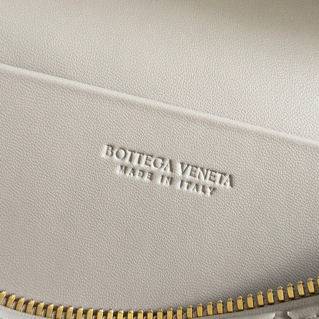 Bottega Veneta 25S Bang Bang 22 in Warm Gray Intrecciato Calfskin Gold Hardware Bag
