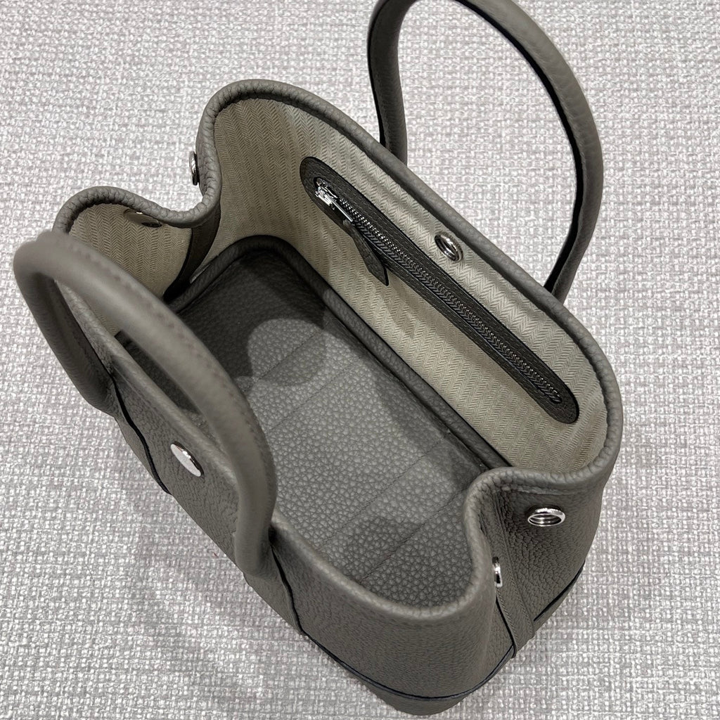 Hermes Garden Party 23cm in Grey Calfskin Bag