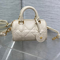 Dior Groove Mini 17 Bag in White Cream Lambskin