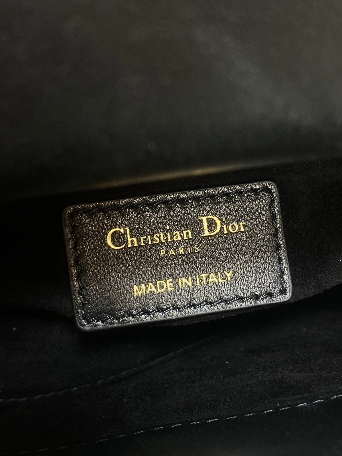 Dior 25S Mini Lady Bag 17 in Black Calfskin Charm Crystal Embellishments