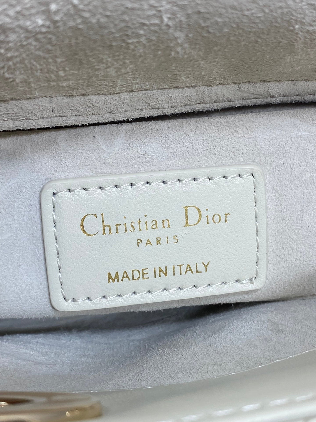Dior 25S Micro Lady D-Joy 19 in Ivory Calfskin Gold Hardwre Bag