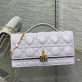 Dior 25S Talk Phone Pouch 21 in Pale Lilac Calfskin Gold Hardwre