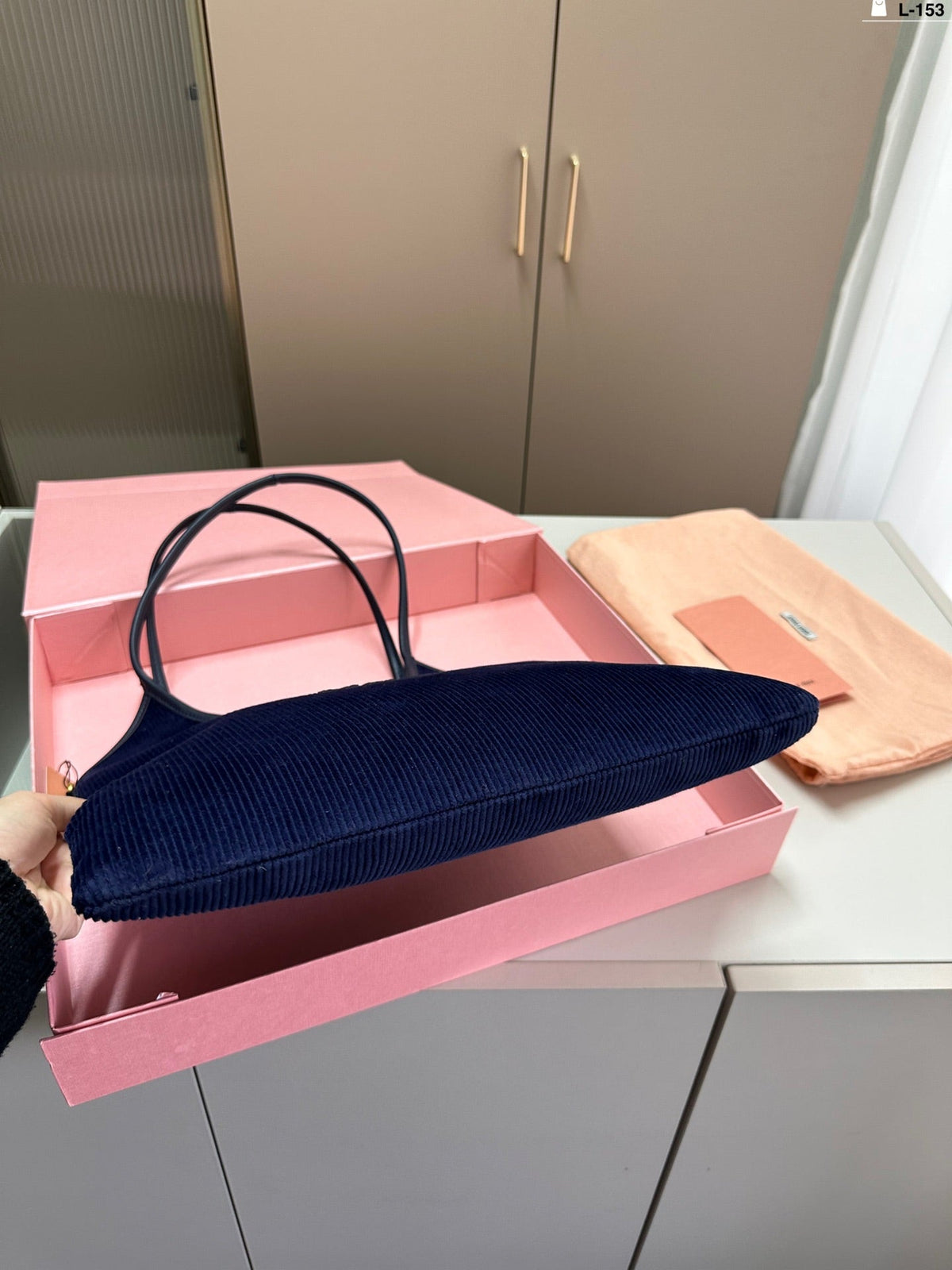 Ivy Tote Bag 34 in Navy Corduroy