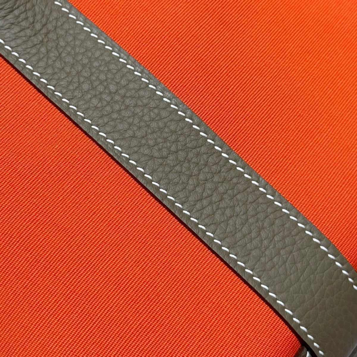 Hermes Garden Party 30cm in Orange Minimum Toilets Cotton Canvas and Brown Calfskin Bag
