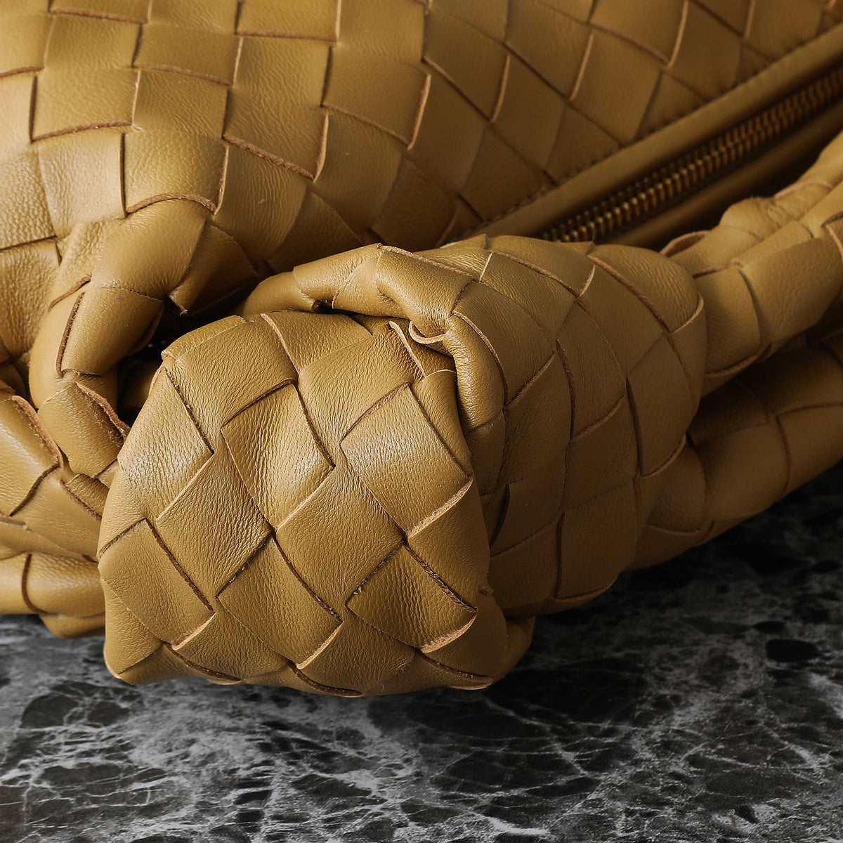 Bottega Veneta 25S Mini Jodie 36 in Warm Bronze Calfskin Gold Hardware Bag