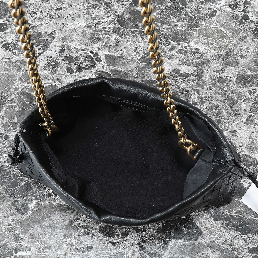 Bottega Veneta 25S Dustbag Notte 33 in Black Calfskin Gold Hardware Bag