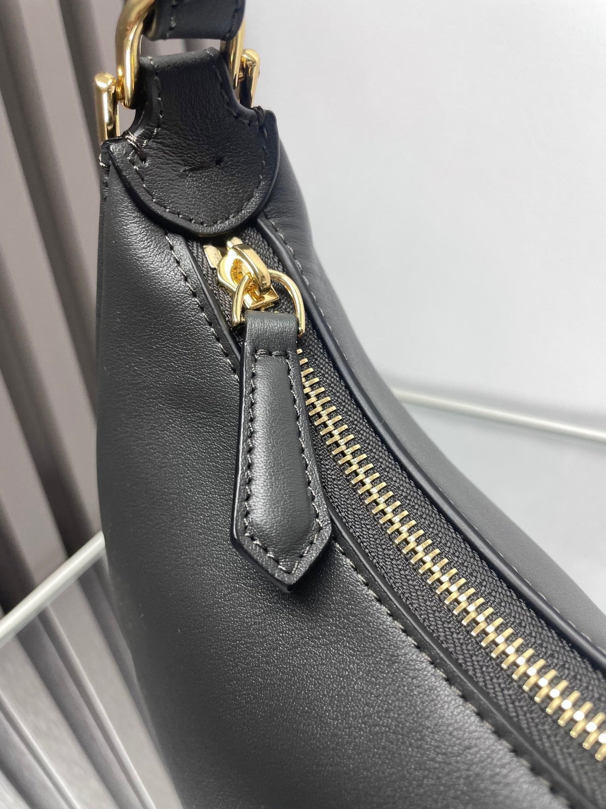 Fendi Fendigraphy Medium 29 in Black Smooth Lambskin Gold Hardware Bag