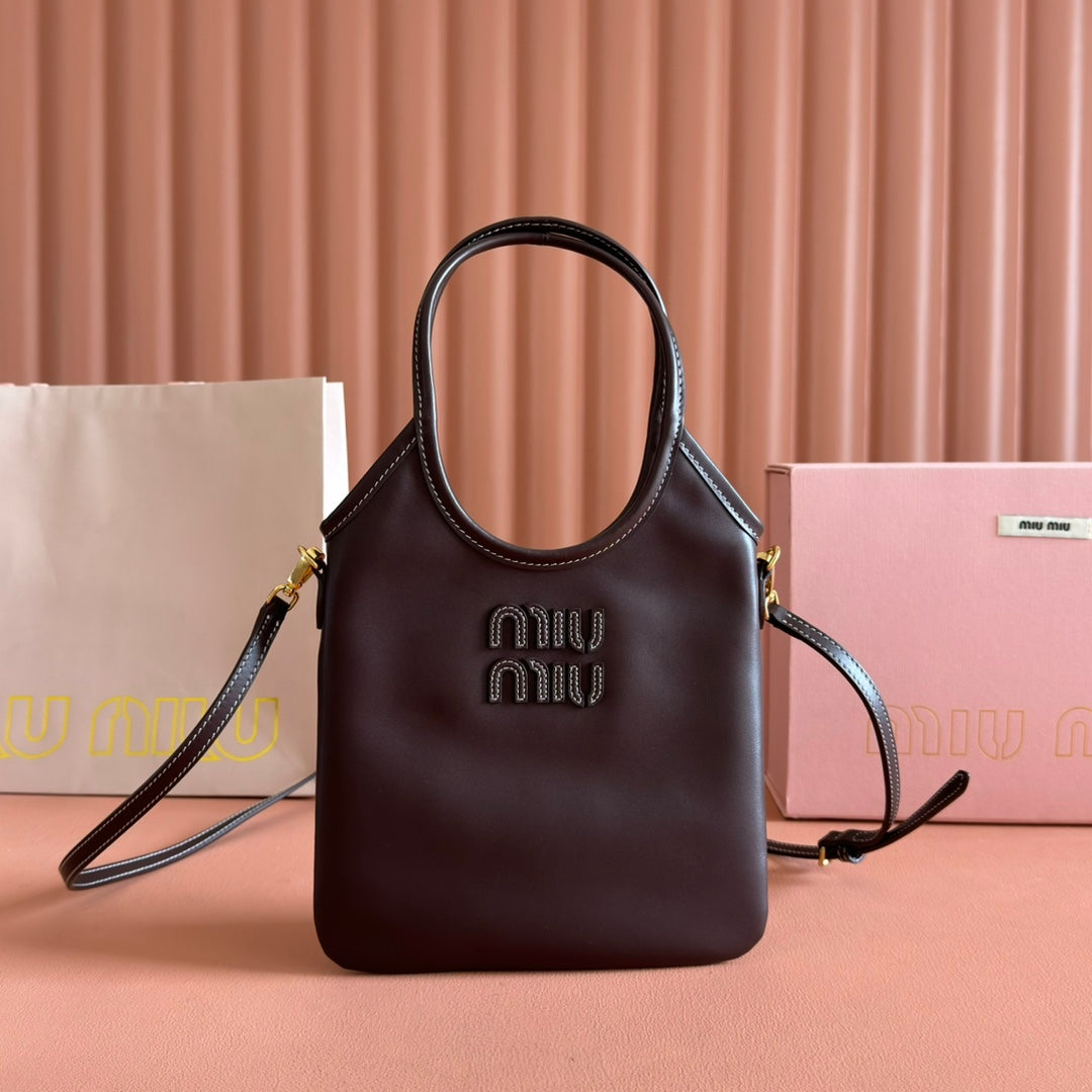 Ivy Small Tote Bag 24 in Briarwood Brown Calfskin