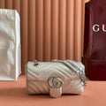 Gucci 26S Marmont Bag 22 in Silver Lambskin