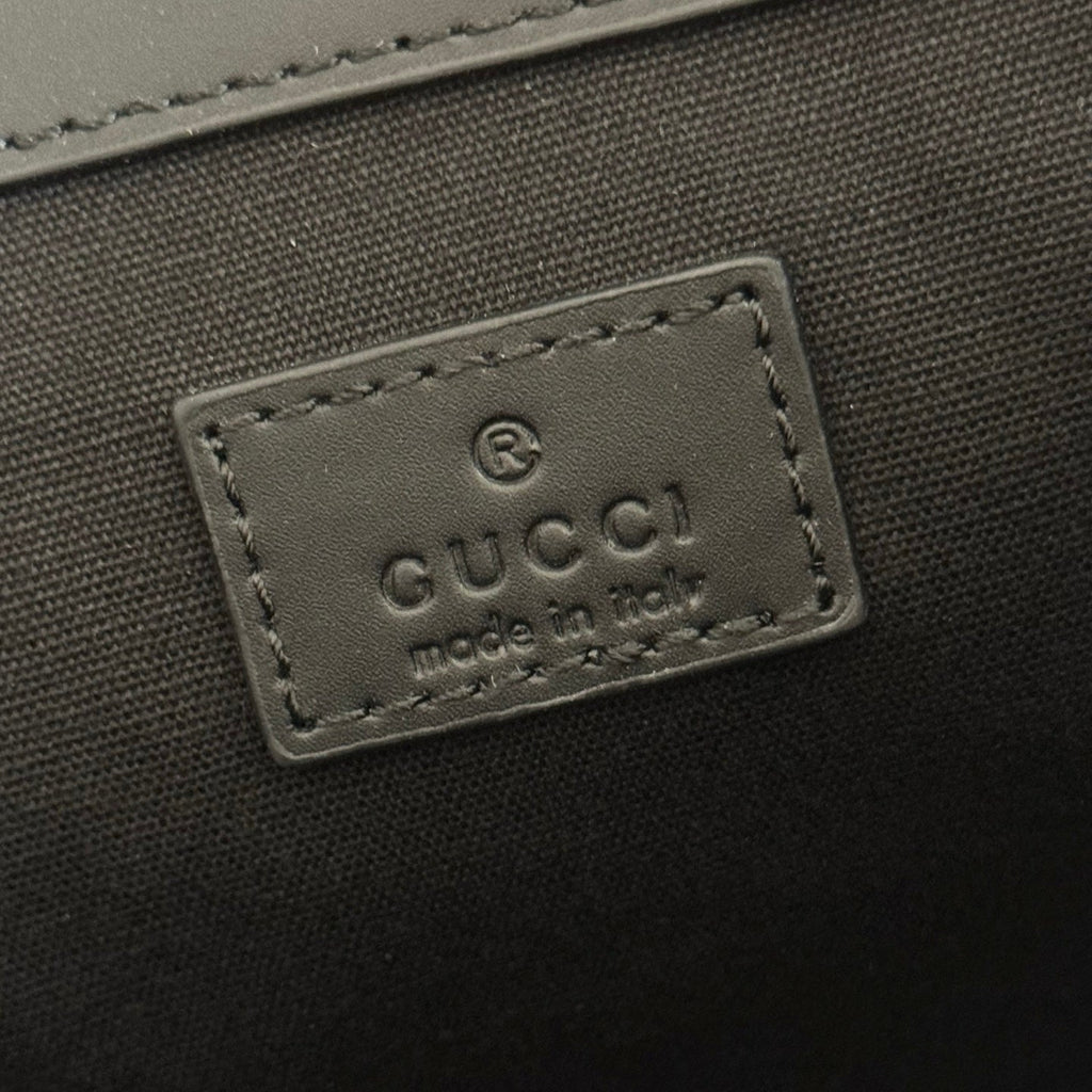 Gucci 26S Emblem Backpack 44 in Black Embossed Calfskin