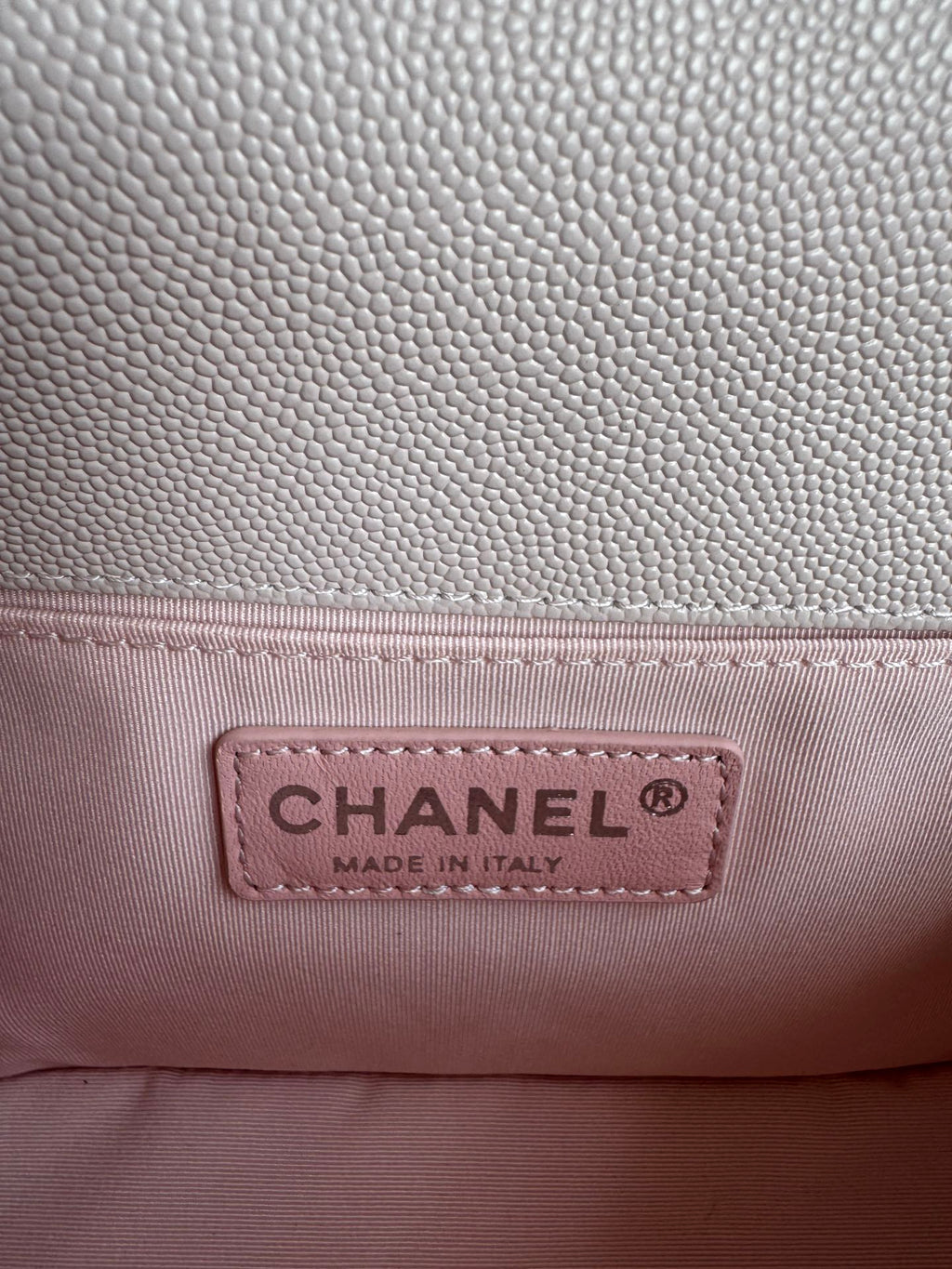 Chanel Boy Bag Medium 25 in Pink Nude Calfskin