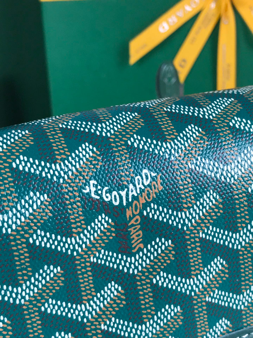 Goyard Grand Bleu 16 in Green Goyardine Canvas and Lambskin Bag
