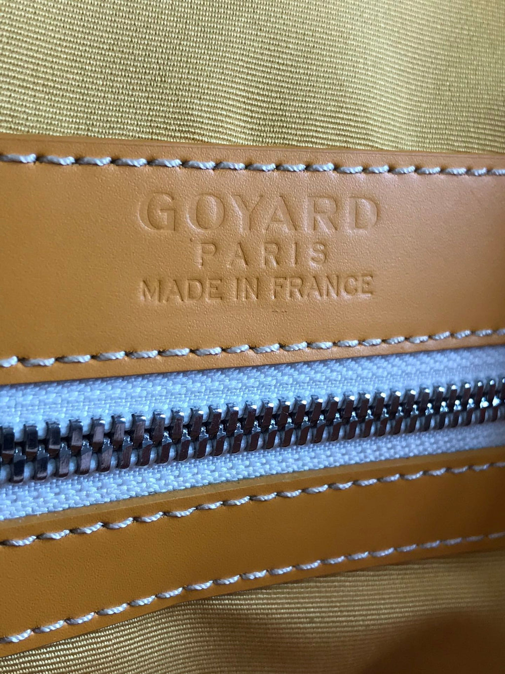 Goyard Boston 50 Bag in Yellow Goyardine Canvas and Calfskin Trim