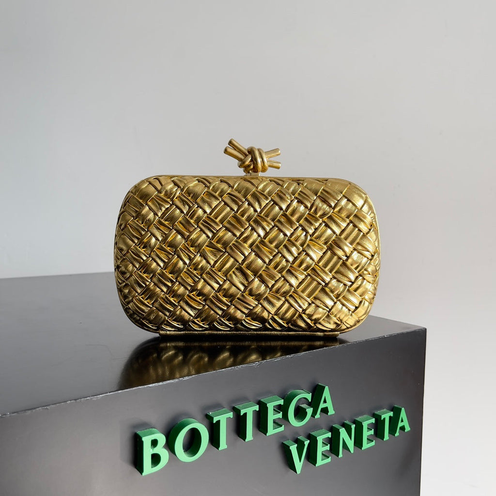 Bottega Veneta Classic Knot 20 in Golden Lambskin Bag
