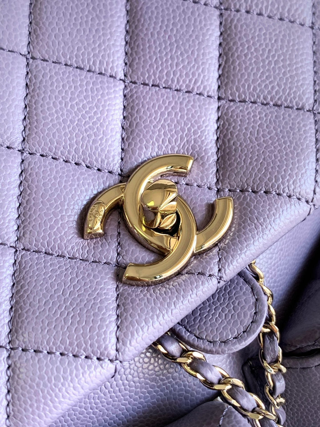 Chanel 25S Backpack 21 cm in Purple Lambskin