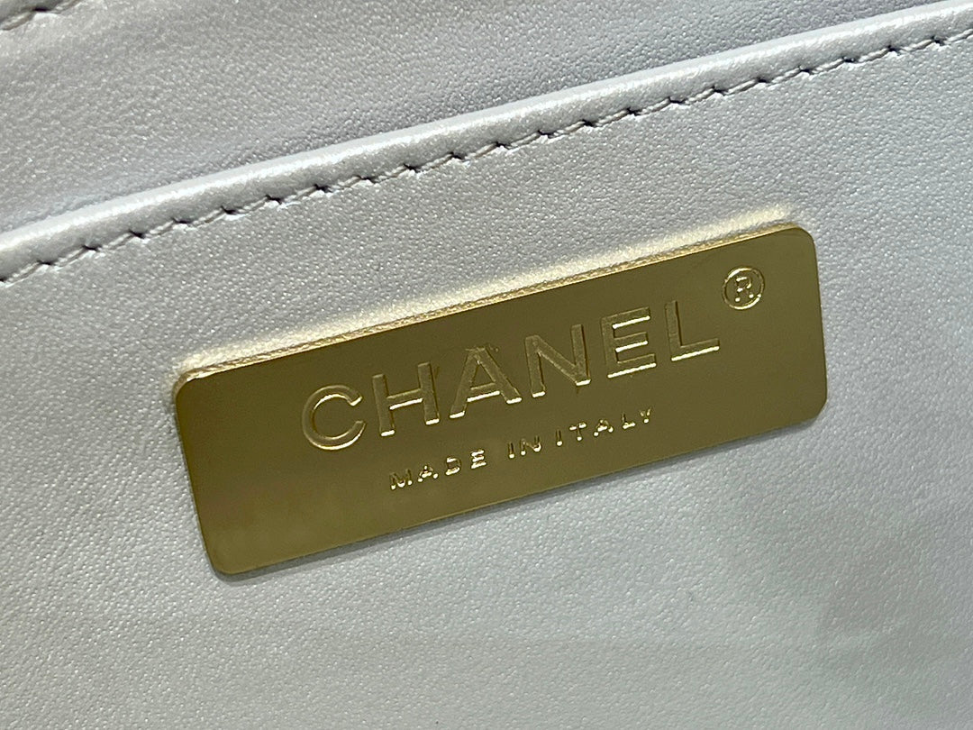 Chanel 25S Star Silver 23 in Metallic Silver Calfskin Bag