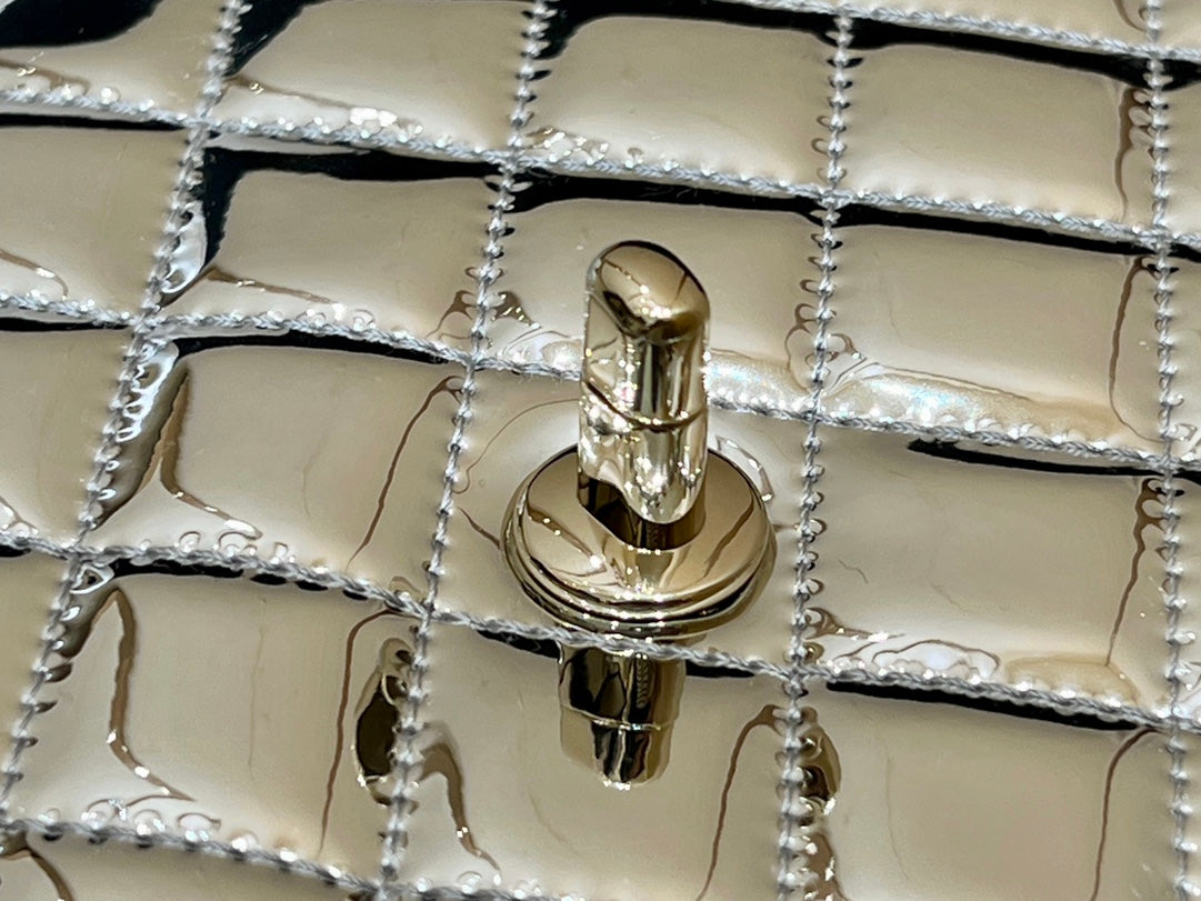 Chanel 25S Star Silver 23 in Metallic Silver Calfskin Bag