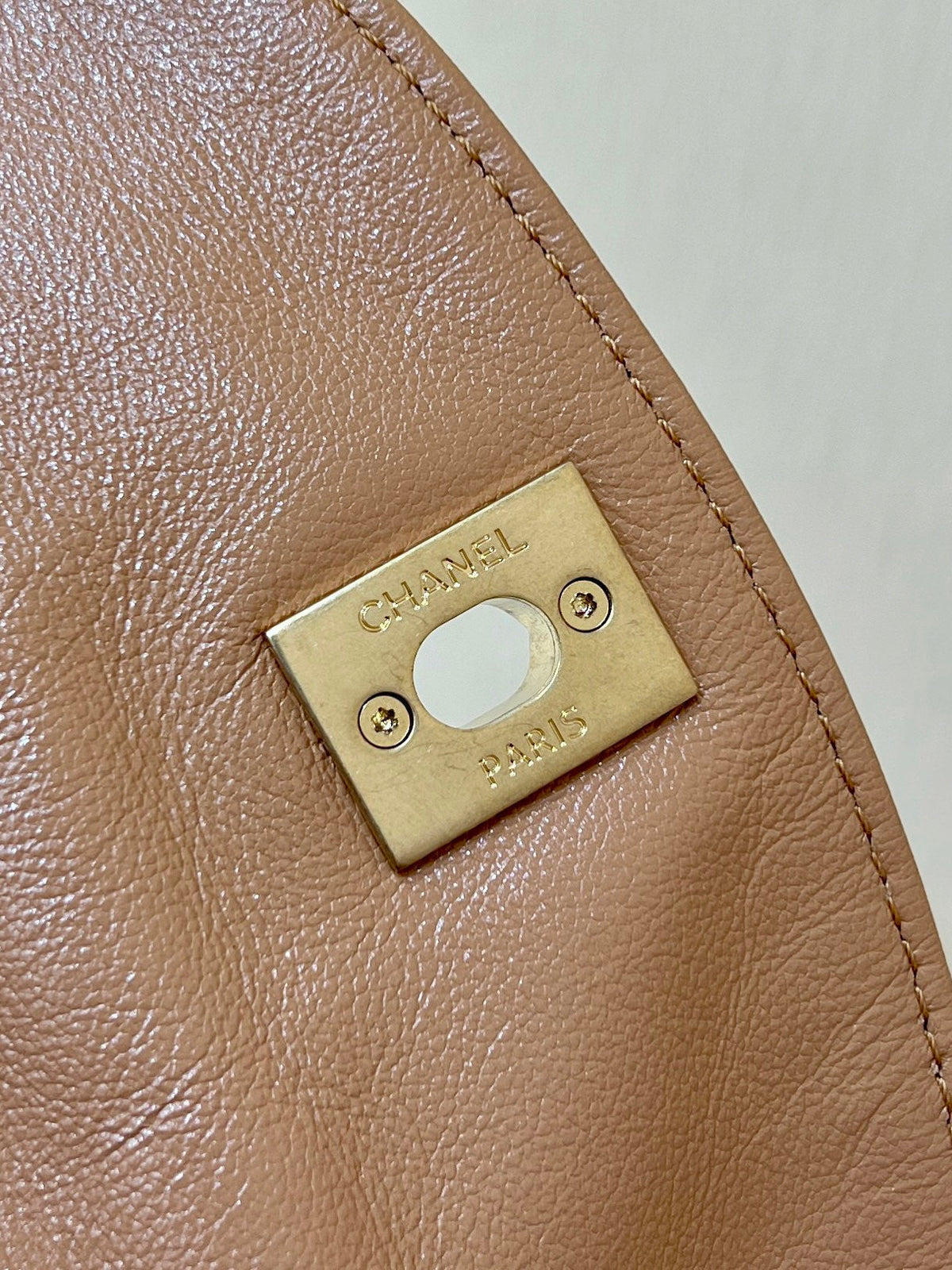 Chanel 25S Hobo Retro Bag 24 in Warm Taupe Calfskin