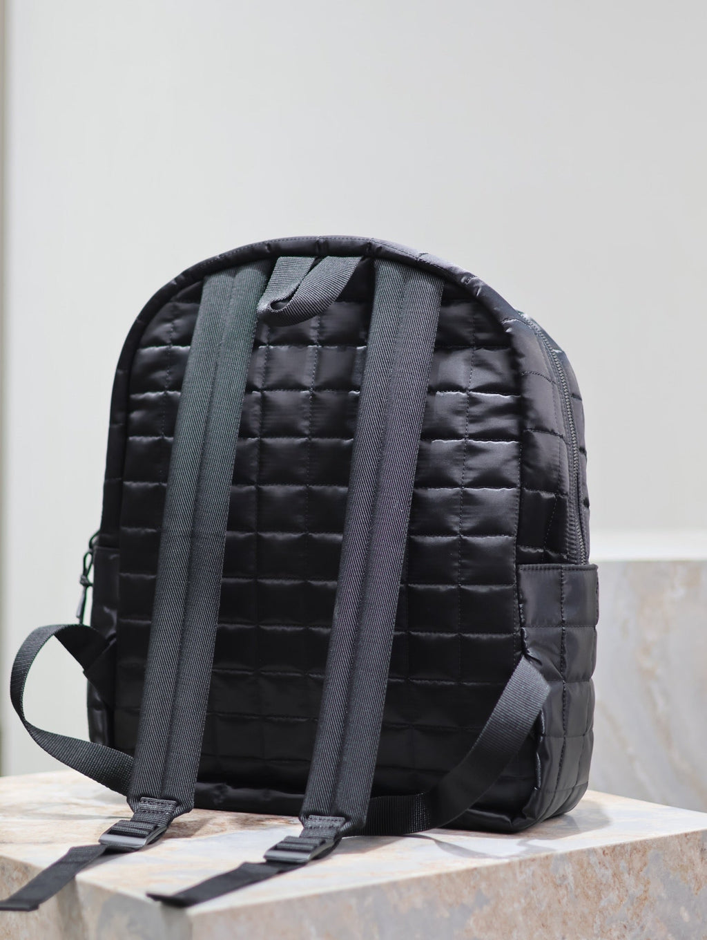 Saint Laurent Backpack 37 in Black Plaid Nylon