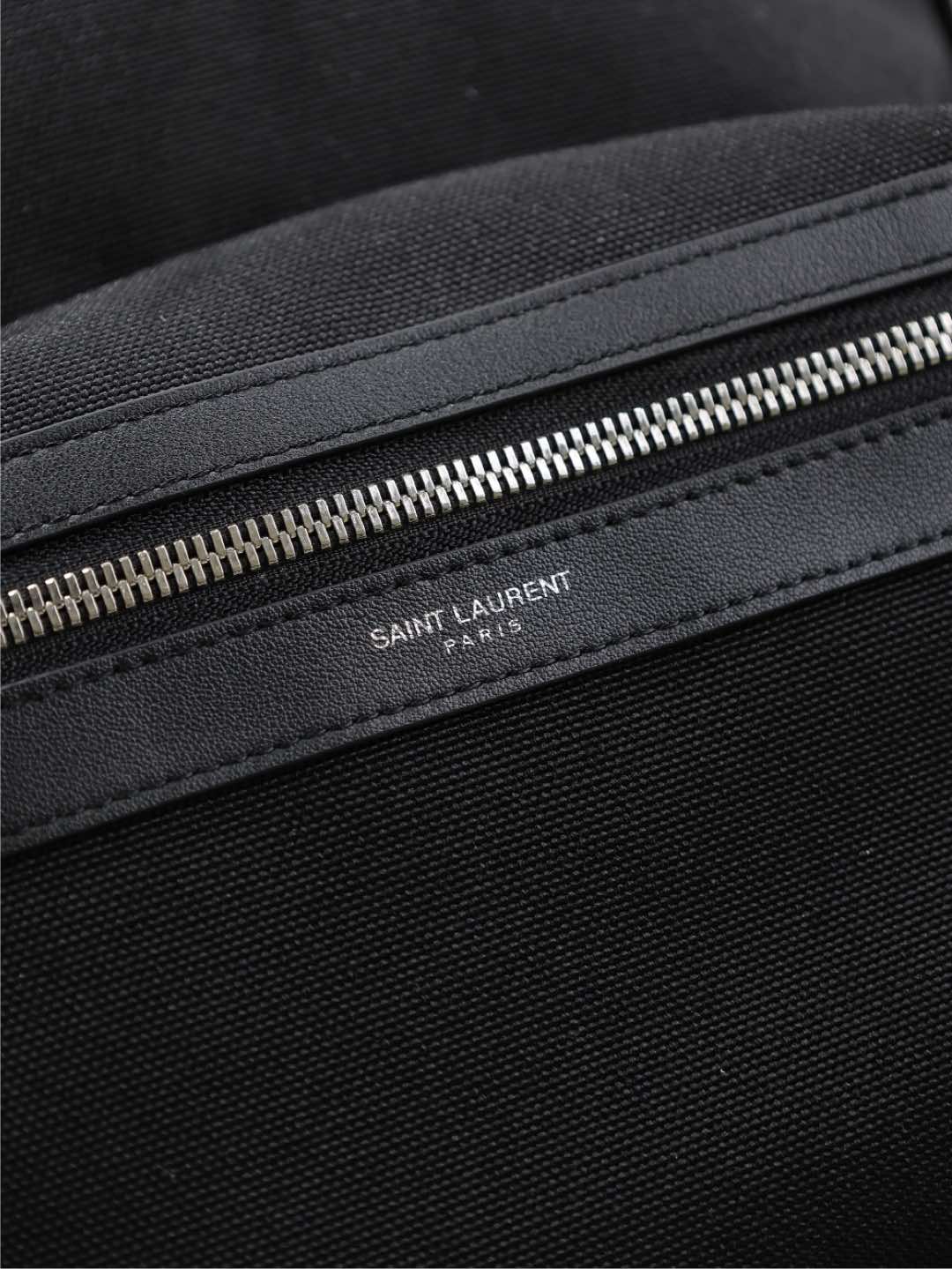 Saint Laurent City Backpack 35 in Black Canvas