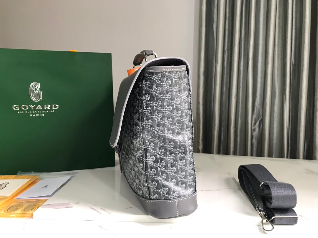 Goyard Citadin Bag 38cm Grey Canvas
