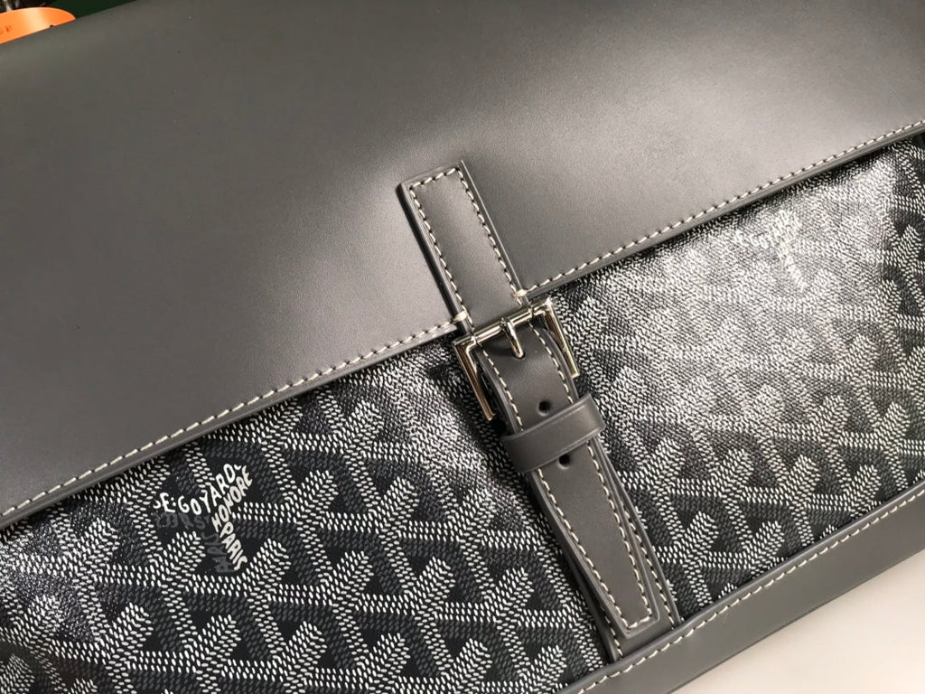Goyard Citadin Bag 38cm Grey Canvas