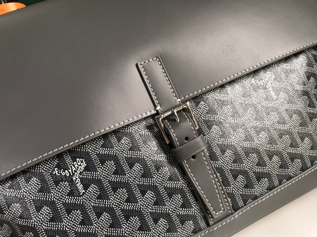 Goyard Citadin Bag 38cm Grey Canvas
